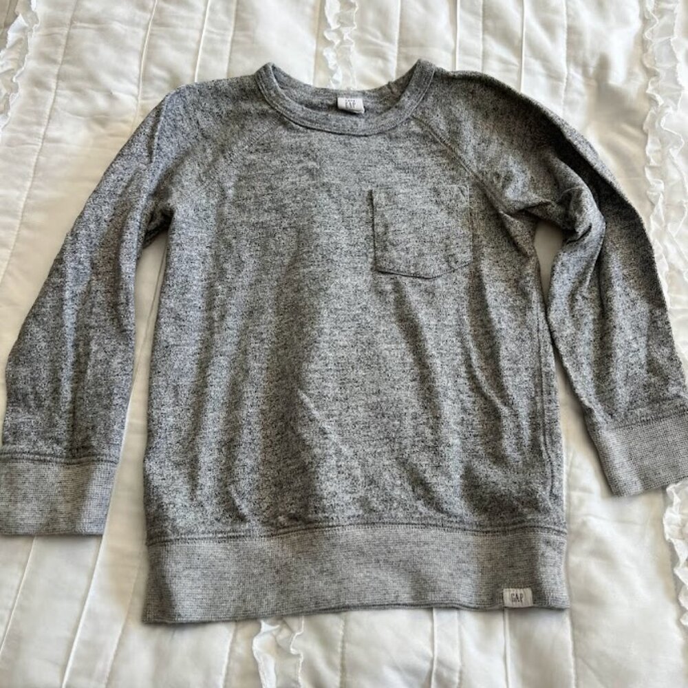 Gap Kids Size 5T Heather Gray Crewneck Sweatshirt